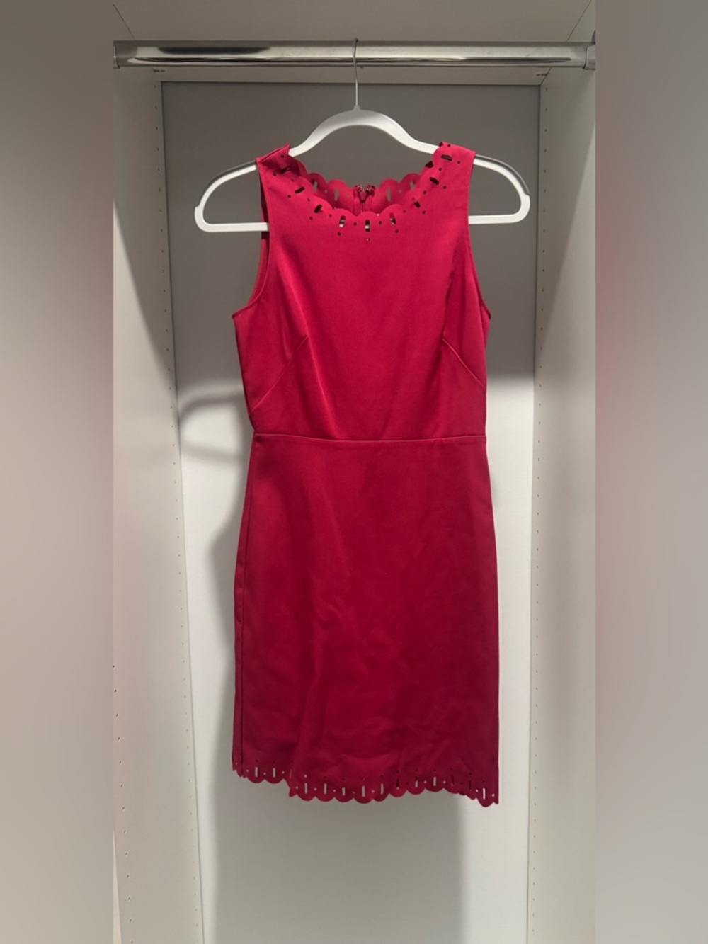LOFT Scallop Detail Pink Dress Size 0